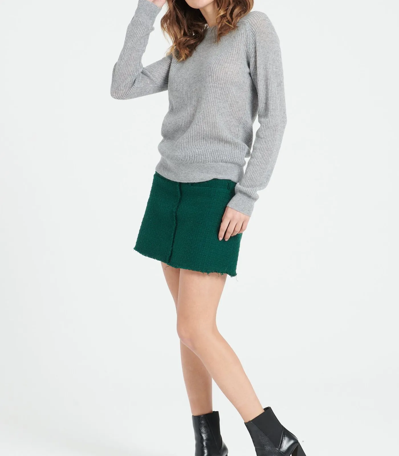 Studio Cashmere8 LILLY 23 Trui met ronde hals - 100% kasjmier lightGrey Online