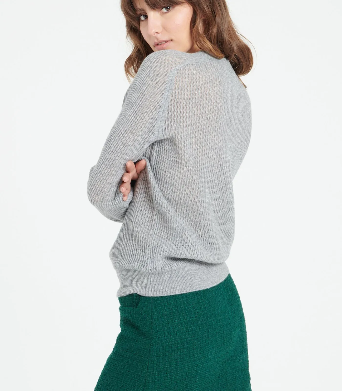 Studio Cashmere8 LILLY 23 Trui met ronde hals - 100% kasjmier lightGrey Online