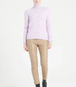 Studio Cashmere8 LILLY 7 V-hals vest - 100% kasjmier lilac Clearance