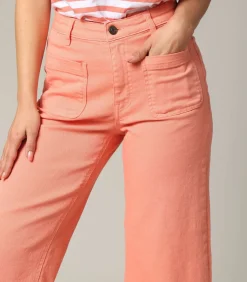 Deeluxe LILOO - Jeans met hoge taille en wijde pijpen van zwart denim pink