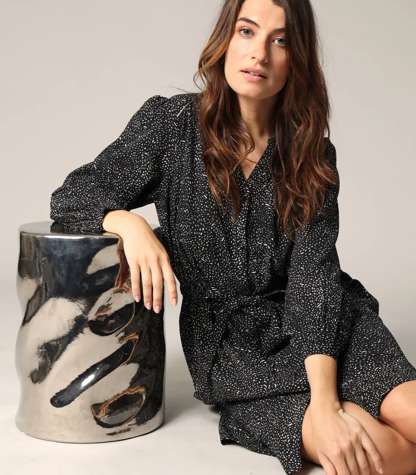 Deeluxe LILY - Korte jurk met abstracte print black Online