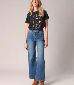 Deeluxe LIZETTE - Uitlopende jeans met grote opgestikte zakken aan de voorkant gray Best