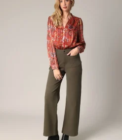 Deeluxe LORITA - Soepelvallende blouse met bloemenpatroon red Online