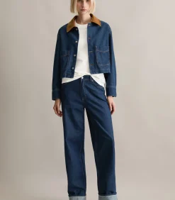 Marc O’Polo DENIM Los spijkerjack in schuurstijl blue Online