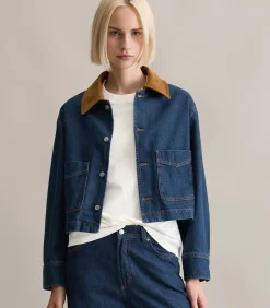 Marc O’Polo DENIM Los spijkerjack in schuurstijl blue Online