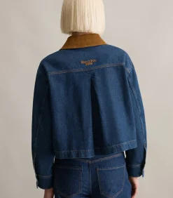 Marc O’Polo DENIM Los spijkerjack in schuurstijl blue Online