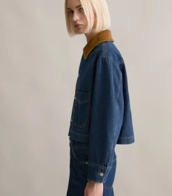 Marc O’Polo DENIM Los spijkerjack in schuurstijl blue Online