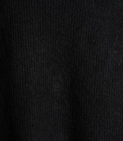 La Fée Maraboutée Losse en korte zwarte gebreide gilet black Outlet