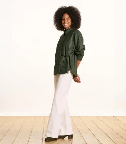 La Fée Maraboutée Losvallend kaki overhemd van flanel khaki Clearance