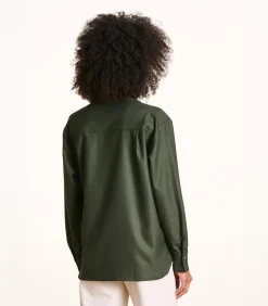 La Fée Maraboutée Losvallend kaki overhemd van flanel khaki Clearance