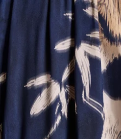 La Fée Maraboutée Losvallend marineblauw overhemd met print navyBlue Sale