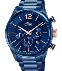 Lotus heren blauw chrono staal horloge armband blue Sale
