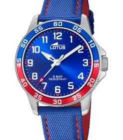 Lotus kinderachtig blauw junior collection leer horloge armband blue New