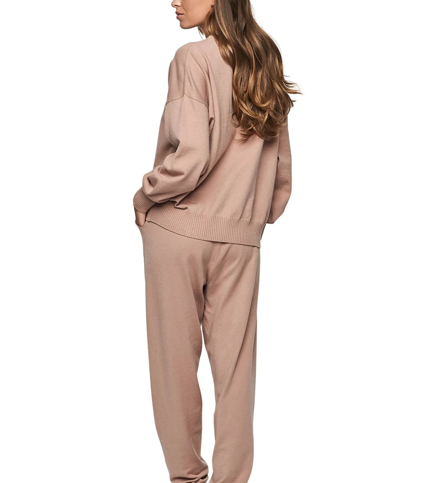 SELMARK Loungewear pyjama broek top ronde hals P108 MINIMAL pink Sale
