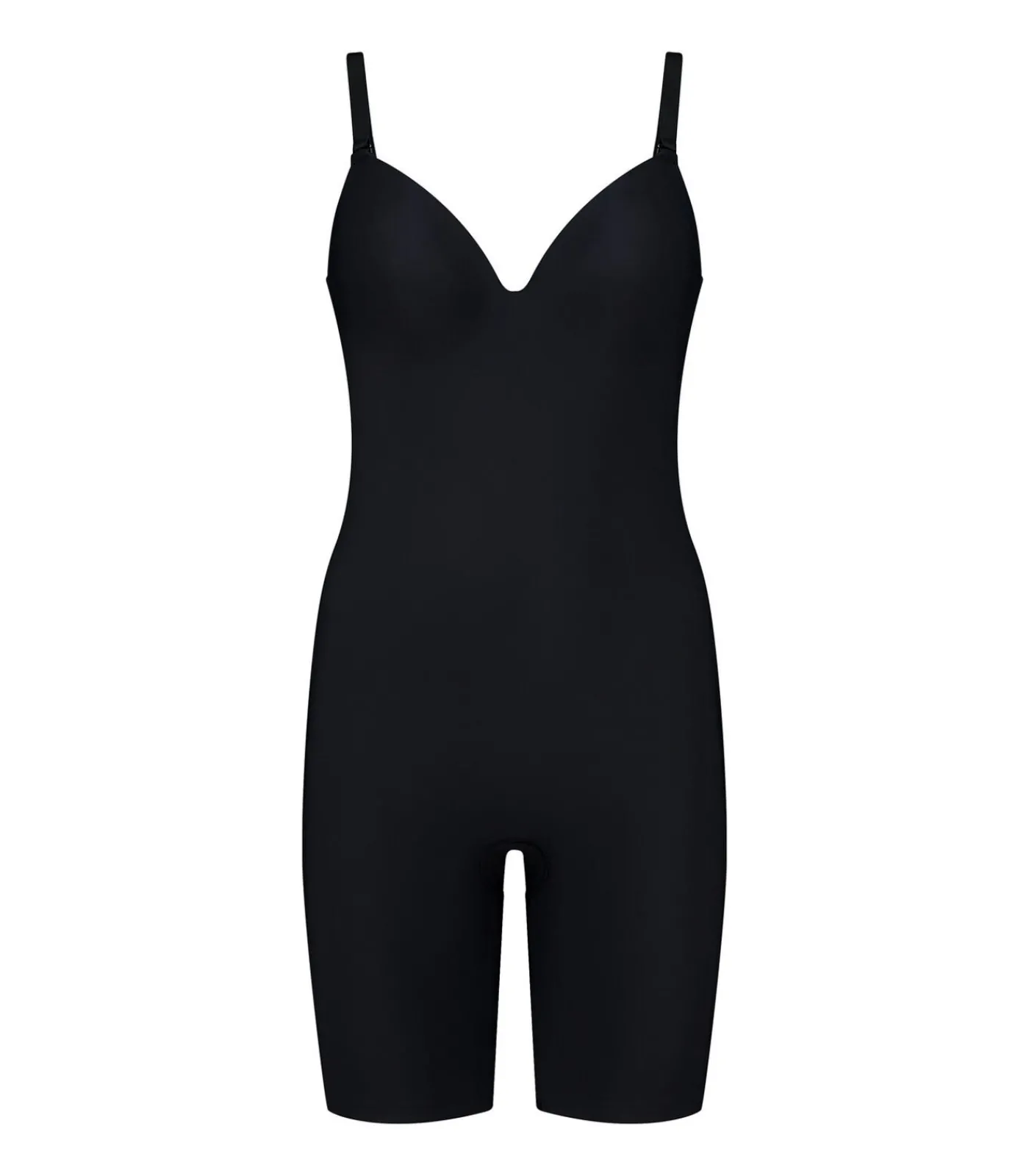 Bye Bra Low Back Korte Bodysuit | Zwart L black New