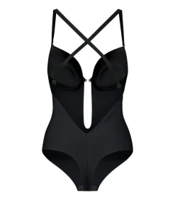 Bye Bra Low Back Sensuele Bodysuit | Zwart Xl black Hot