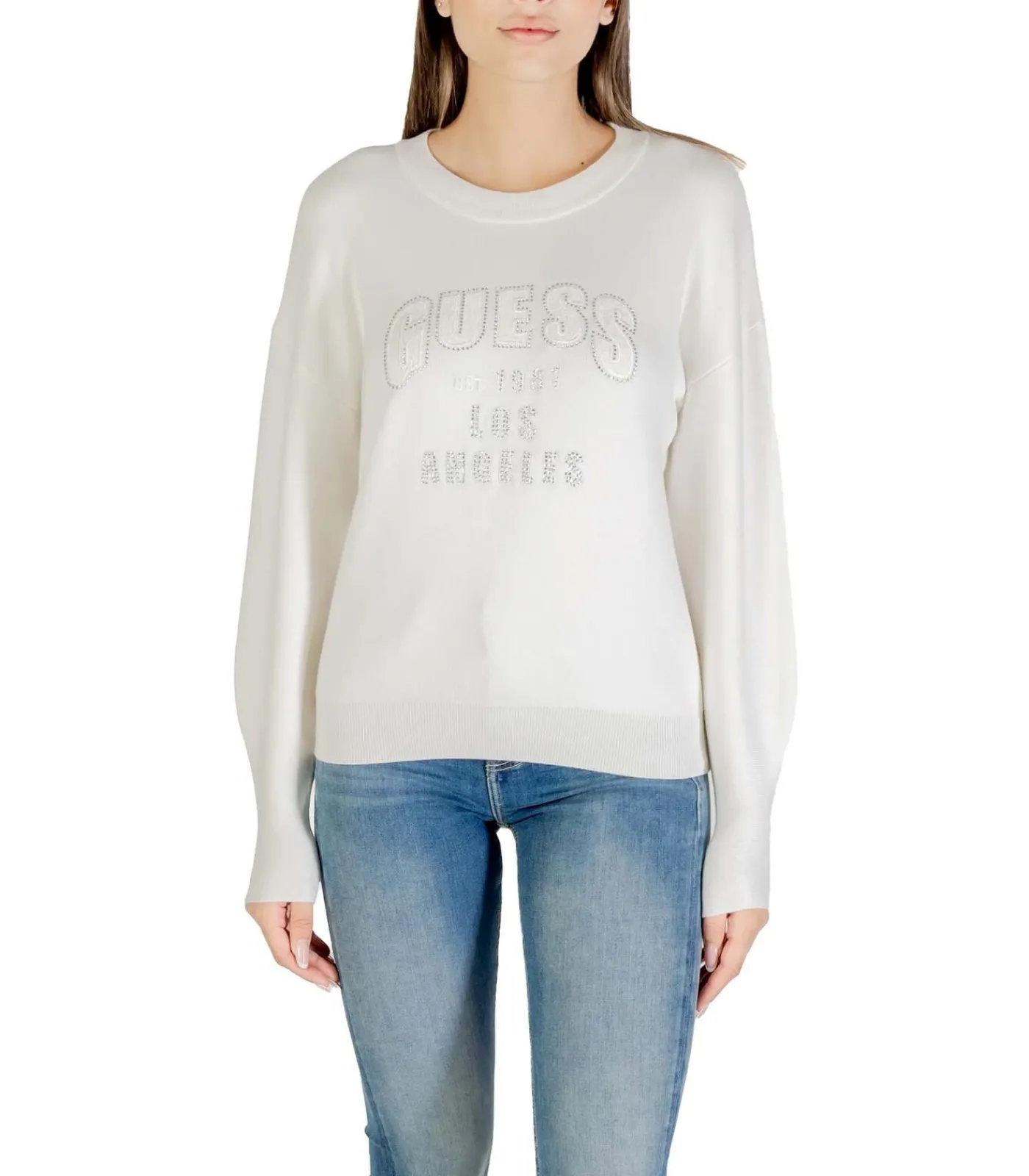 GUESS Ls Cn Leighton Logo Swtr white New
