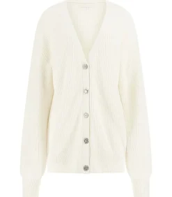 GUESS Ls Vn Jamie Cardi Swtr white Discount