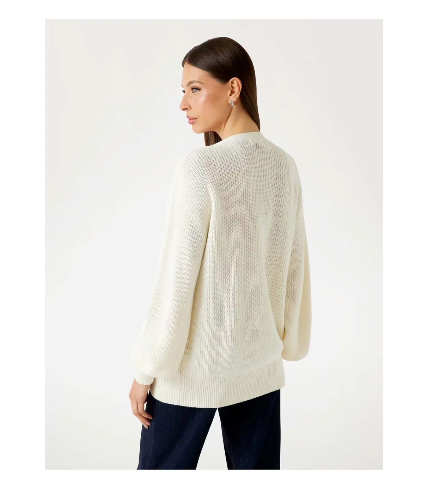 GUESS Ls Vn Jamie Cardi Swtr white Discount
