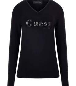 GUESS Ls Vn Kenzie Logo Swtr black Discount