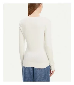 GUESS Ls Vn Kenzie Logo Swtr white Hot