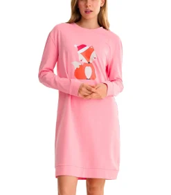 LISCA M lang nachthemd FOXY pink