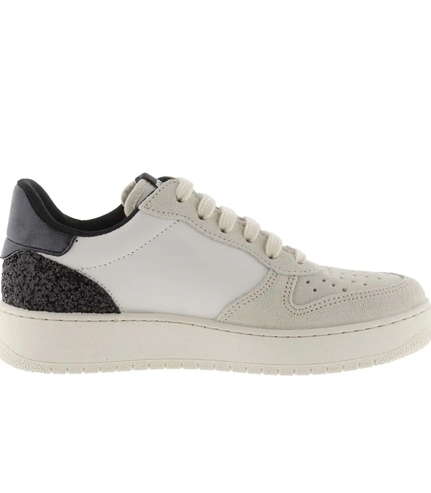 Victoria Madrid Serraje & Glitter white New