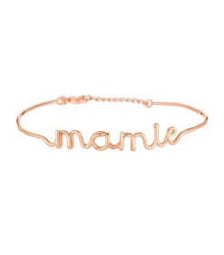 MES BIJOUX MAMIE roze letterdraad armband met boodschap Outlet