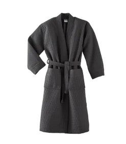 Blanc des Vosges MANOIR Anthracite - Badjas unisex katoen antraciteGrey Outlet
