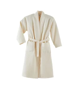 Blanc des Vosges MANOIR Craie - Badjas unisex katoen lightBeige Outlet