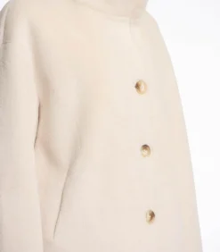 Rino&Pelle Mantel van imitatiebont met hoge kraag Berk 42 ivory Hot