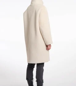 Rino&Pelle Mantel van imitatiebont met hoge kraag Berk 42 ivory Hot