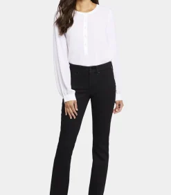 NYDJ Marilyn Straight Jeans Zwart Waist-Match™ Denim black