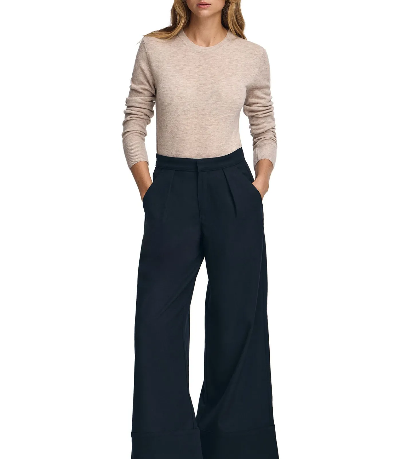 Polo Club Marineblauwe broek met loose fit en -details navyBlue Sale