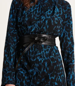 La Fée Maraboutée Marineblauwe stropdas riem black Sale