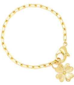 Monsieur Simone Maxi Armband Léon Goud Klavertje gold
