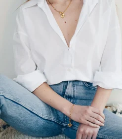 Monsieur Simone Maxi Ketting Léon Goud Klavertje gold New