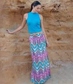 Chic by Lirette Maxi rok Myzithres-Roze pink