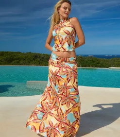 Chic by Lirette Maxi rok Palm - Caribbean Sunrise yellow Best