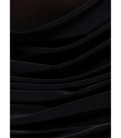 Goddiva Maxi-jurk “Gathered Off The Shoulder Mesh Waist Panel Maxi Dress” black Sale