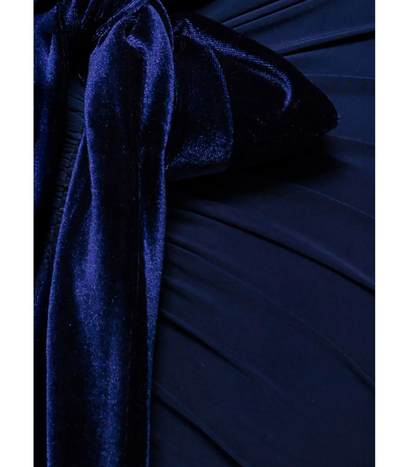 Goddiva Maxi-jurk “Open Back Cowl Neck Gathered Maxi Dress With Velvet Tie Back” darkBlue Sale