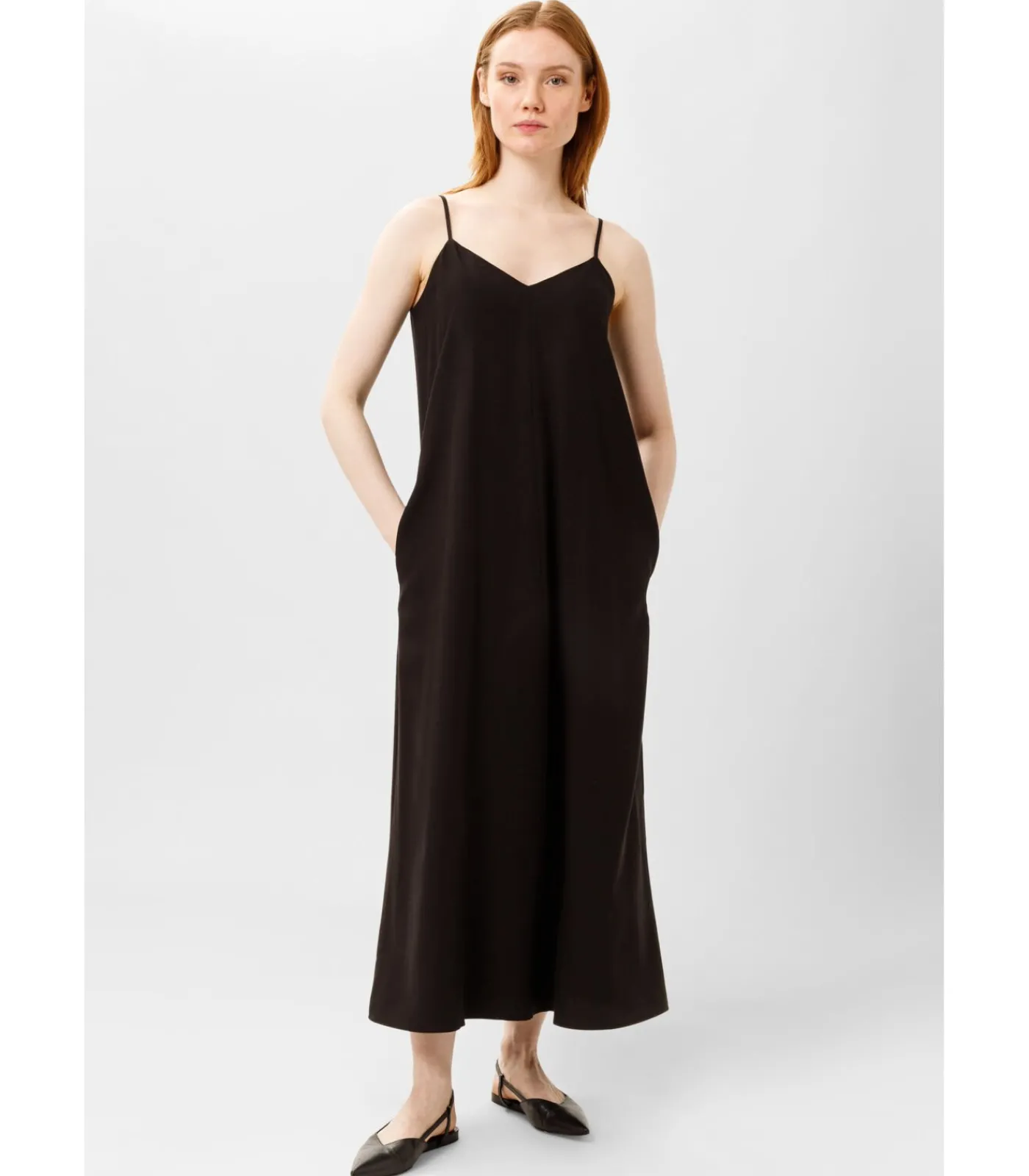 Les Lunes Maxi-jurk “PIIPER Dress Maxi Linen” blackMulticolor Hot