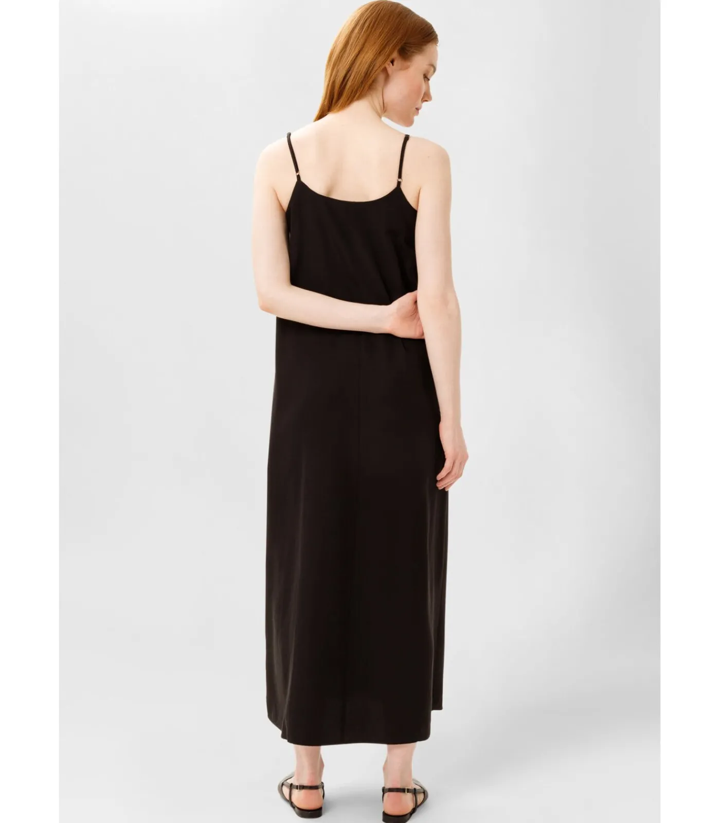 Les Lunes Maxi-jurk “PIIPER Dress Maxi Linen” blackMulticolor Hot