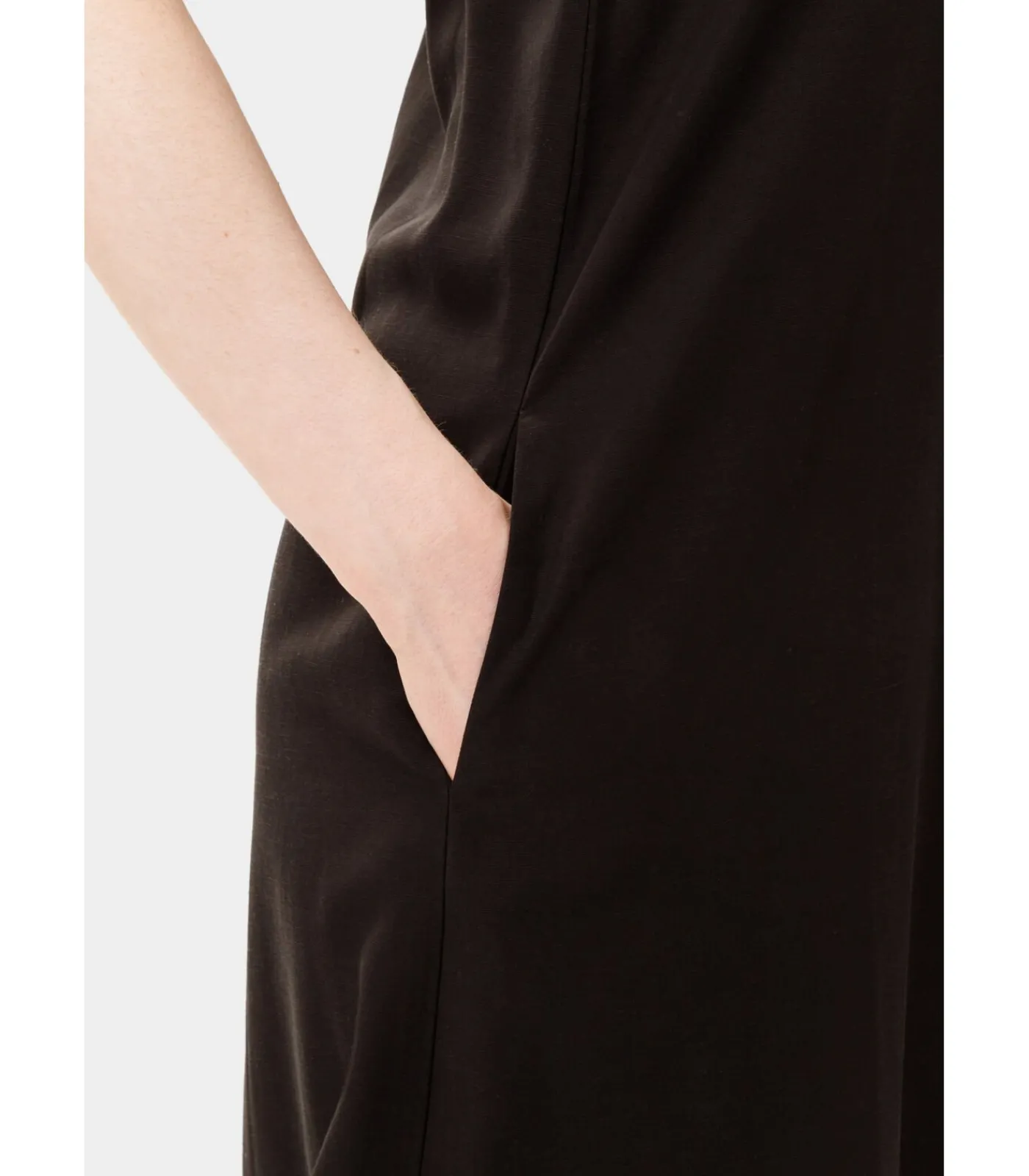 Les Lunes Maxi-jurk “PIIPER Dress Maxi Linen” blackMulticolor Hot