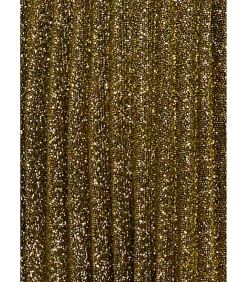 Goddiva Maxi-jurk “Sleeveless Pleated A Line Lurex Maxi Dress” gold
