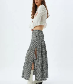 Koton Maxi-lengte Gelaagd Rok black