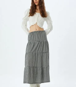 Koton Maxi-lengte Gelaagd Rok black