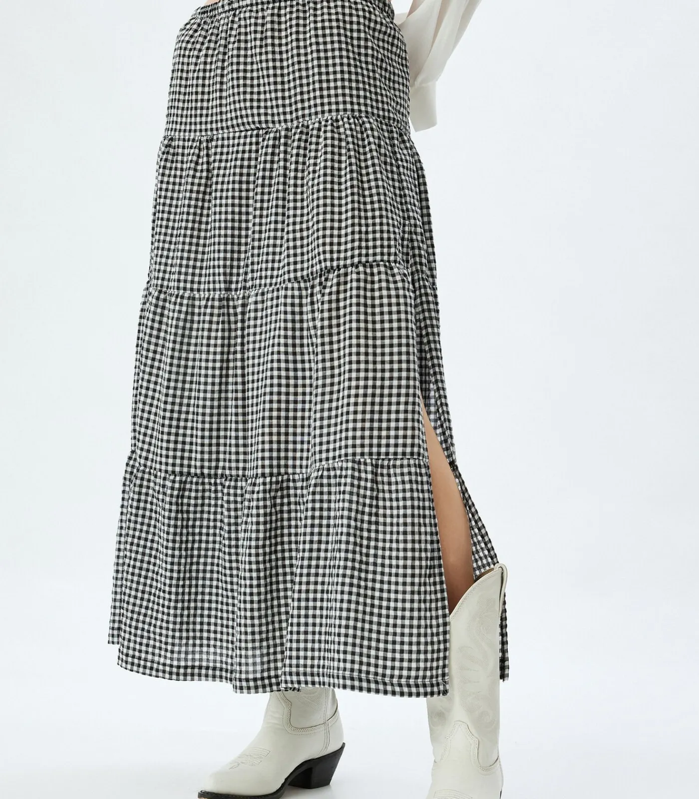 Koton Maxi-lengte Gelaagd Rok black