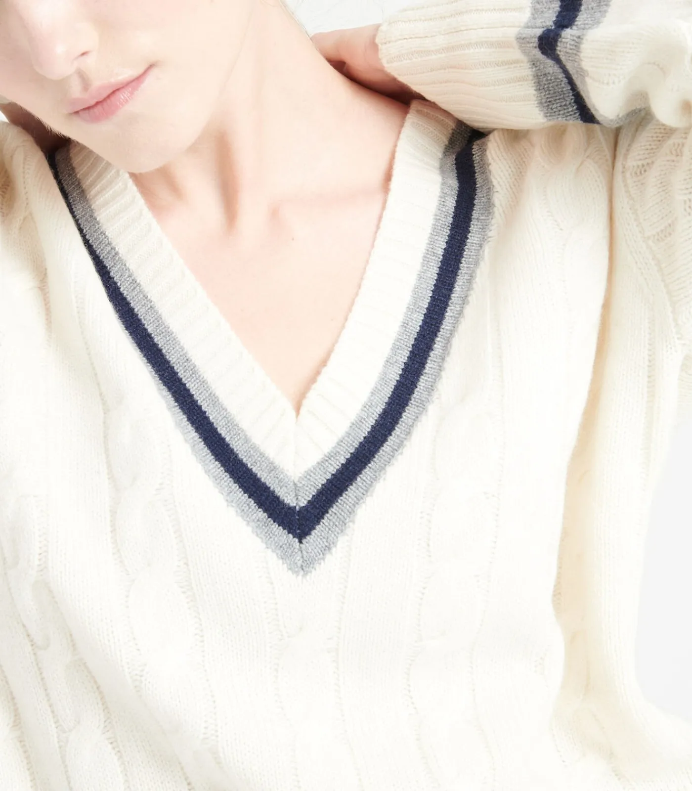 Studio Cashmere8 MIA 10 V-hals trui 6 draads - 100% kasjmier multicolor Clearance