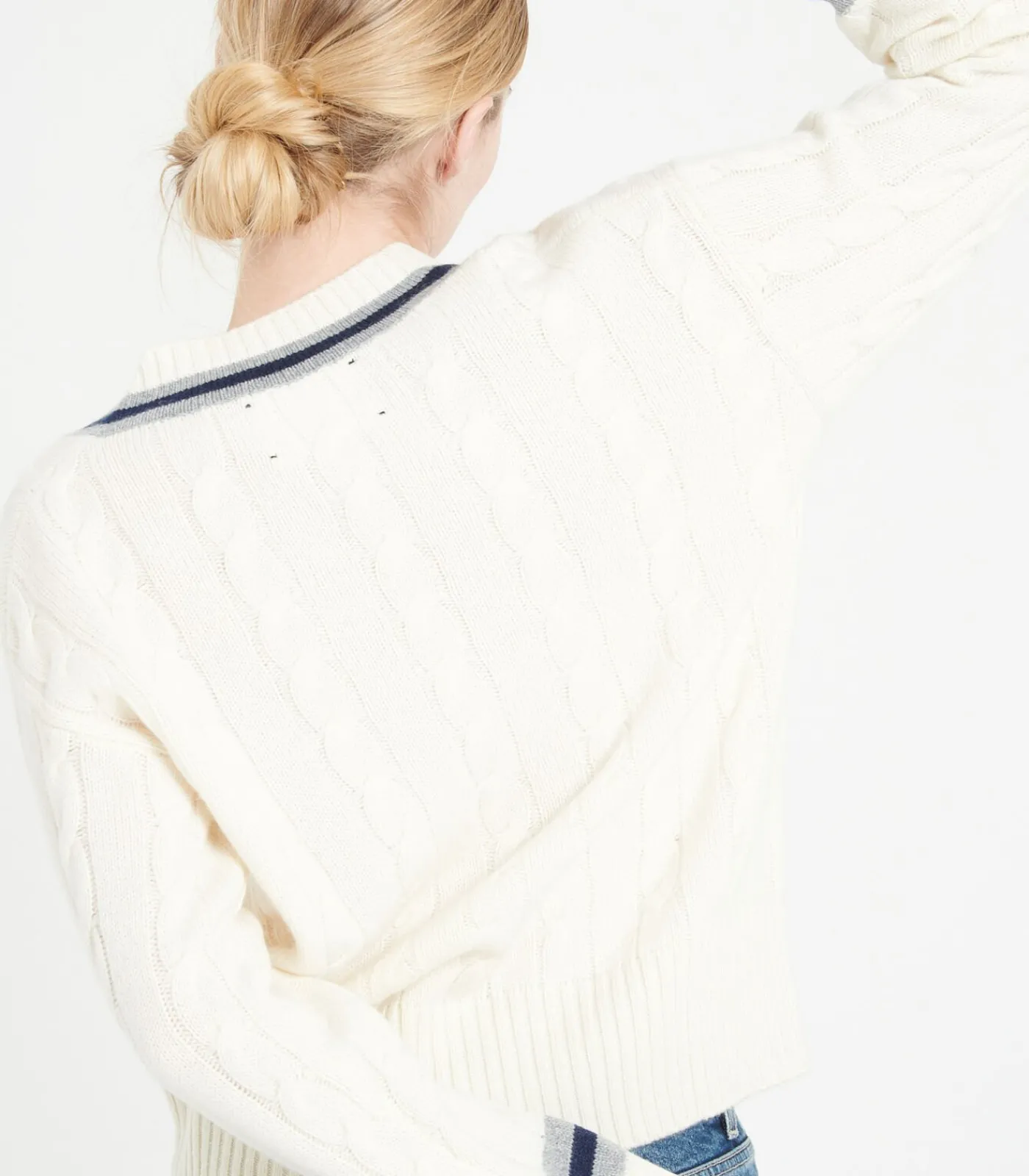 Studio Cashmere8 MIA 10 V-hals trui 6 draads - 100% kasjmier multicolor Clearance